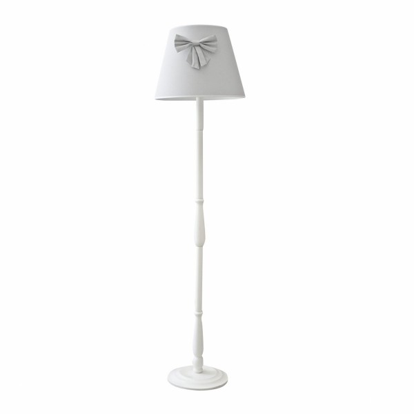 Stehlampe grau mit Schleife